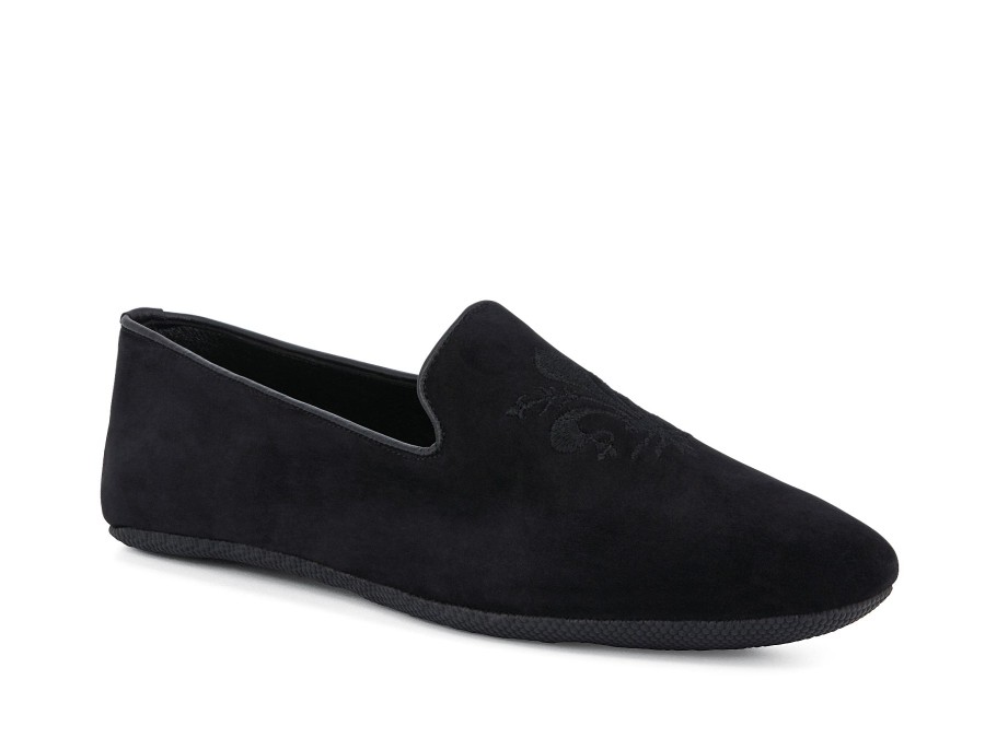 Man GEDA SLIPPERS Slippers | Fiorentino Black | Peter Sheppard Footwear