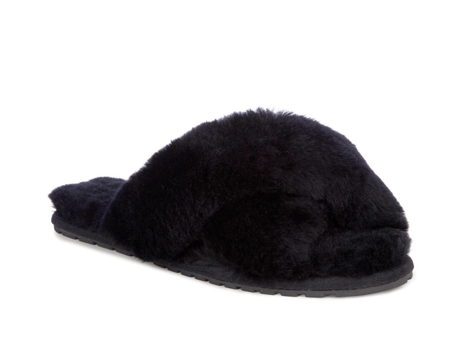 Woman EMU Slippers | Mayberry Black | Peter Sheppard Footwear