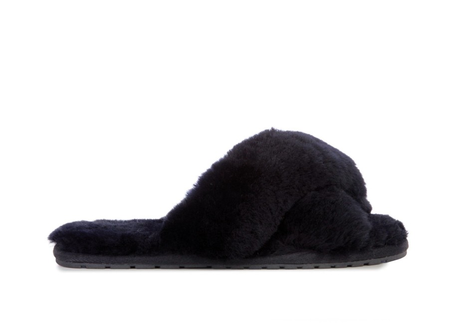 Woman EMU Slippers | Mayberry Black | Peter Sheppard Footwear