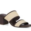 Woman HOGL Slides | Howell Beige~Dk Brown | Peter Sheppard Footwear