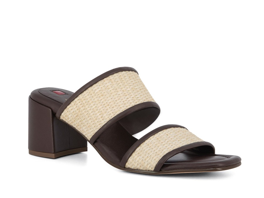 Woman HOGL Slides | Howell Beige~Dk Brown | Peter Sheppard Footwear